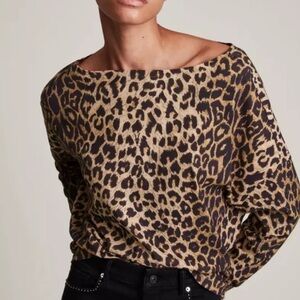 All Saints Leopard Print Blouse
